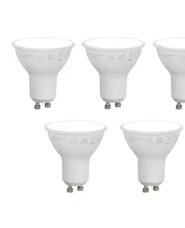LED osvetlenie Sada 5 inteligentných stmievateľných LED žiaroviek GU10 50mm Opálová 7W 630 lm 4000K