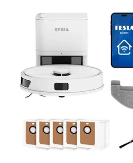 Predlžovacie káble TESLA Electronics RoboStar - Inteligentný robotický vysávač 3v1 3200 mAh Wi-Fi biely ROBIQ660PWHT