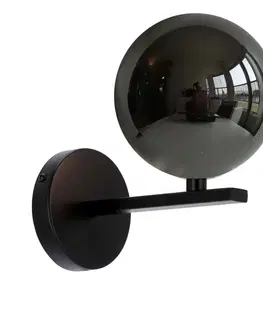 Nástenné svetlá Nástenná lampa Kama čierna+zlatá 1x28 G9 grafitové tienidlo
