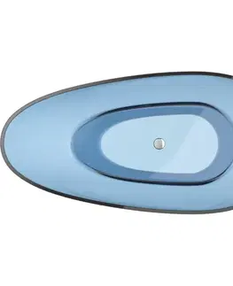 Vane MEXEN - Glass denim voľne stojaca vaňa transparentna 170 x 85, korok chróm 58061708507
