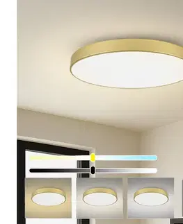 Svietidlá BRILAGI-LED Stropné svietidlo POOL, LED 128 W, 230 V, 3000/4000/6000 K, Ø 100 cm, zlaté BRI567