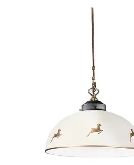 Svietidlá Kolarz 731.32.152-Luster na lankách NONNA 1xE27/75W/230V priemer 36 cm jelení ružové zlato 731.32.152