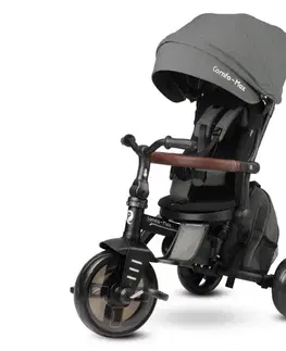 Trojkolky QPlay - Detská trojkolka 7 v 1 COMFO MAX sivá T70-grey