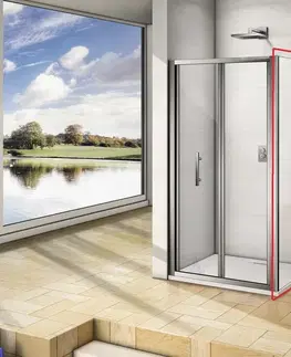 Sprchovacie kúty H K - Pevná bočná stena pre dvere Taurus a Vario F1 90x195cm - sklo číre TauvaF190
