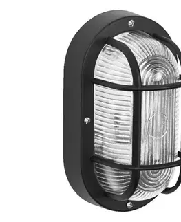 Svietidlá Osram - Vonkajšie nástenné svietidlo BULKHEAD 1xE27/10W/230V IP54 čierna 4058075845589