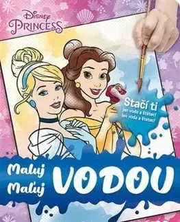 Nalepovačky, vystrihovačky, skladačky Maľuj vodou - Princezné