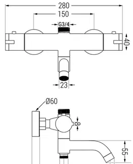 Kúpeľňové batérie MEXEN Kai 77900-60