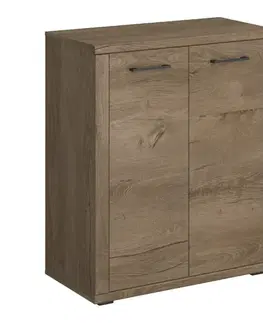 Komody KONDELA Conrad 2D dvojdverová komoda dub lefkas