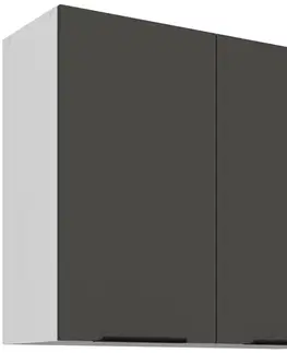 Kuchynské skrinky visiace Kuchynská skrinka Aria-Gr/Wh Anti Fingerprint 80g-72 2f