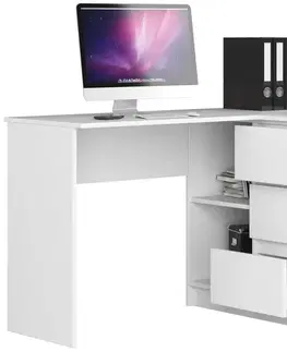Písacie stoly Moderný písací stôl HERRA124P, biely