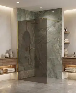 Sprchové dvere REA/S - Sprchová zástena Flexi Brown / Gold 80 KPL-K99675