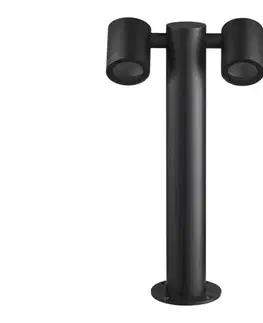 Záhradné lampy  Vonkajšia lampa KETTO 2xGU10/60W/230V IP44 čierna EKO8340