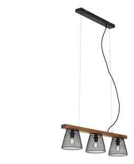 Svietidlá Briloner 4077-035 - Luster na lanku WOOD &amp; STYLE 3xE14/25W/230V 4077-035