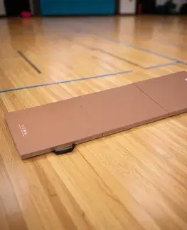 Žinenky Skladacia gymnastická žinenka inSPORTline Trifold 180x60x3 cm hnedá