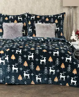 Obliečky 4Home obliečky mikroflanel Nordic Deer, 140 x 220 cm, 70 x 90 cm