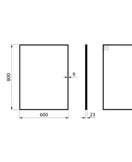 Kúpeľňový nábytok SAPHO - NOTION SLIM zrkadlo v ráme, 60x80cm, zlato mat NT860G