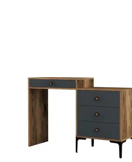 Toaletné Toaletný stolík Lizbon 550 - Walnut, Anthracite