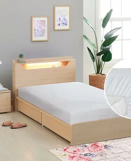 Plachty Bellatex Plátené prestieradlo s gumou svetlosivá, 90 x 200 cm