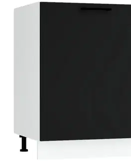 Kuchynské skrinky stojace Kuchynská skrinka Max D60pc Pl čierna