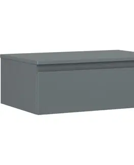 Kúpeľňový nábytok MEXEN/S - Orio kúpeľňová skrinka pod umývadlo 70 cm s doskou, 1 šuplík, grafit mat 91A10-07023-1-BFC66