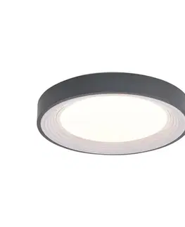 Stropné osvetlenie Moderné stropné svietidlo sivé s bielou farbou 38 cm vrátane LED stmievateľné RGB - Kanton