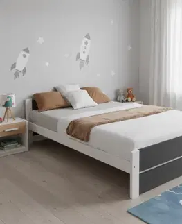 Postele Elvisia Posteľ LEA s matracom a roštom | 80 x 200 cm Farba: dub sonoma