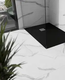 Vane MEXEN - Stone+ sprchová vanička obdĺžniková 140x100, čierna 44701014