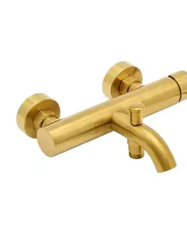 Kúpeľňové batérie Vaňová batéria SAT Aurum bez sprchového setu 150 mm brúsená zlatá SATBAUR222BG SATBAUR222BG