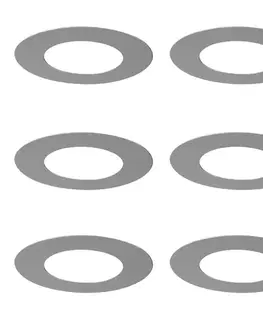 Zapustené svietidlá Sada 6 krycích krúžkov z nehrdzavejúcej ocele pre zapustené bodové svetlá 7,5 - 13 cm - Spacer