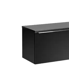 Nábytok ArtCom Kúpeľňová skrinka s doskou SANTA FE Black D120/1 | 120 cm