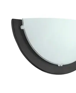 Svietidlá Eglo 181331 - Nástenné svietidlo ICEBERG 1xE27/60W/230V čierna 181331