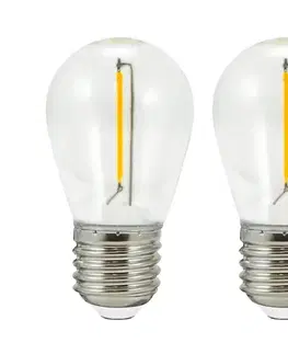 LED osvetlenie  SADA 2x LED Žiarovka PARTY E27/0,5W/36V 2200K 308733