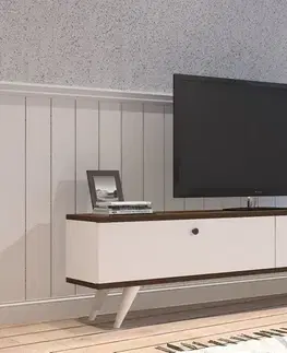 TV stolíky TV stolík Paris - White, Walnut