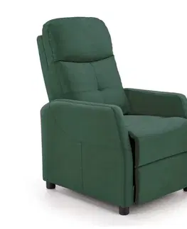 Kreslá HALMAR Felipe 2 relaxačné kreslo tmavozelená