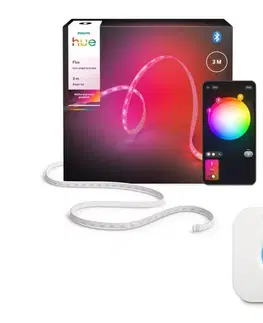 LED osvetlenie Philips - RGBW LED stmievateľný pás Hue FLUX 3 m LED/29 W/230 V 2200–6500 K + Hue Bridge P7214+P1408