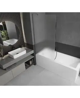 Sprchové dvere MEXEN/S - Next vaňová zástena FIX 90 x 150, dekor, grafit metal 895-090-000-00-30-95