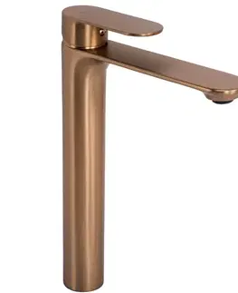 Kúpeľňové batérie REA - Umývadlová batéria Drop Brush Copper vysoká REA-B8972