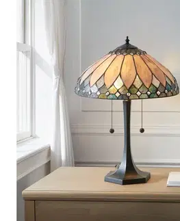 Lampy Endon 112183 - Stolná lampa Tiffany BROOKLYN 2xE14/10W/230V pr. 40 cm 112183