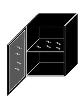 Kuchynské linky ArtExt Kuchynská skrinka horná BLACK ALU | W3S 60