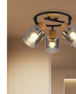 Svietidlá BRILAGI - Bodové svietidlo HYGGE 3xE14/15W/230V drevené/dymové BRI401