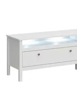 TV stolíky KONDELA Olje 1S1K/160 tv stolík biela