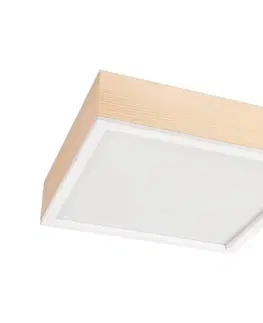 Svietidlá  Stropné svietidlo NATURAL SQUARE 4xE27/15W/230V 39x39 cm borovica/biela LD-PD-9.5/SOSNA/BIAŁY