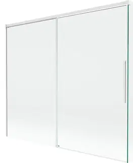 Sprchové dvere MEXEN/S - Rox vaňová zástena 2-krídlová posuvná 180 + 90 x 150, transparent, biela 8C9-180-090-20-00