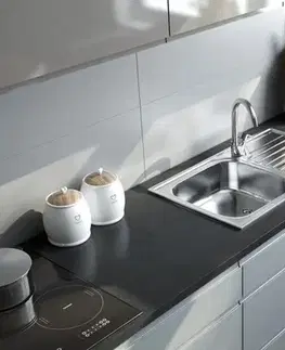 Kuchynské drezy DEANTE DEANTE - Doppio nerez satin - Nerezový drez vrátane batérie, 1 - bowl s odkvapkávačom ZENB0113