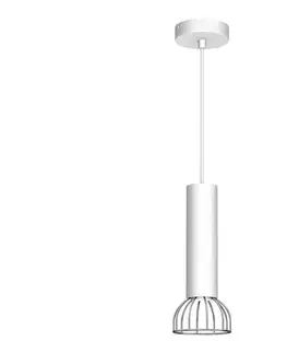 Svietidlá  Luster na lanku DANTE 1xGU10/25W/230V biela/lesklý chróm MLP7365