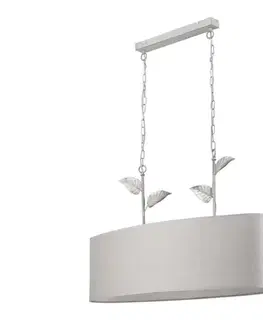 Svietidlá  Luster na reťazi NOEMI 2xE27/60W/230V strieborná/biela patina LM - 2.171