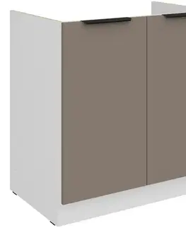 Kuchynské skrinky stojace Kuchynská skrinka Aria-Ta/Wh Anti Fingerprint 80zl 2f Bb
