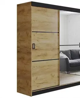 Spálňové šatníkové skrine Skriňa Retro 138 2L craft / Dvierka craft