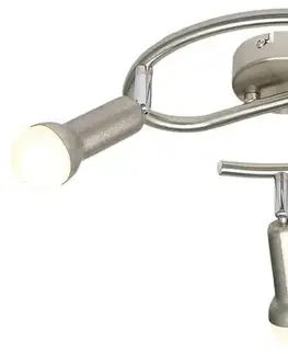 Stropná svetla Špirálová stropná lampa 3X40W E14 saténový nikel ARC