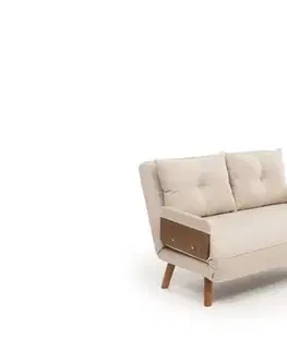 Pohovky a gauče Dvojmiestna rozkladacia pohovka Cosmo 2-Seater - Cream